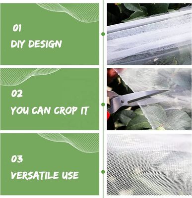 PE 반 곤충 퇴치 보호망 HDPE 40 60 80 100 메쉬 접힌 디자인과 은섬유로 코팅 된 농업 곤충망