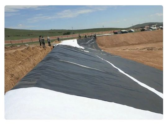 매립지 호수 및 터널 건설을 위한 부드러운 표면 HDPE 지오 멘브라인 50m-200m 화학 물질에 저항