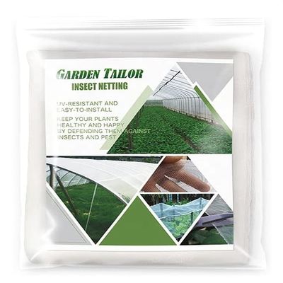 HDPE/PE/PP 플라스틱 드래그 스트링 곤충망 새 보호 과수원 정원 채소 꽃 과일 흰색