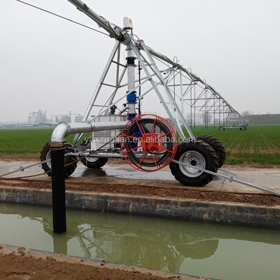 3800 KG 농업 자동 측면 선형 이동 정원 관개 시스템 두/네 바퀴 버전으로 농장 혜택을
