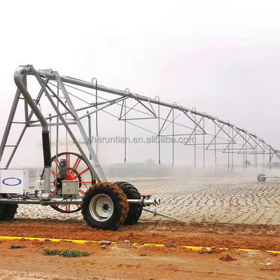 3800 KG 농업 자동 측면 선형 이동 정원 관개 시스템 두/네 바퀴 버전으로 농장 혜택을