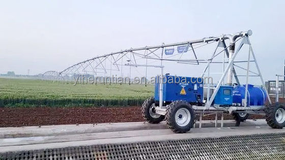 3800 KG 농업 자동 측면 선형 이동 정원 관개 시스템 두/네 바퀴 버전으로 농장 혜택을