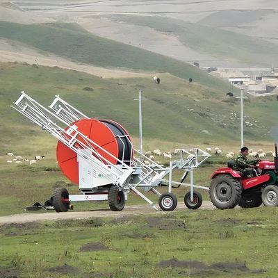2024 농업 박람회 튜브 릴 스프링클러 붐을 가진 여행용 관개 기계 금속 제조 공장 OEM