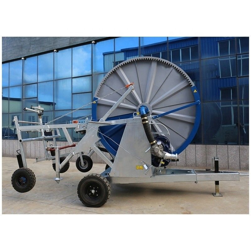원격 모니터링 농업 모바일 비 총 스프링클러 수분 절약 기계 JP90-400 Hose Reels 관개 시스템
