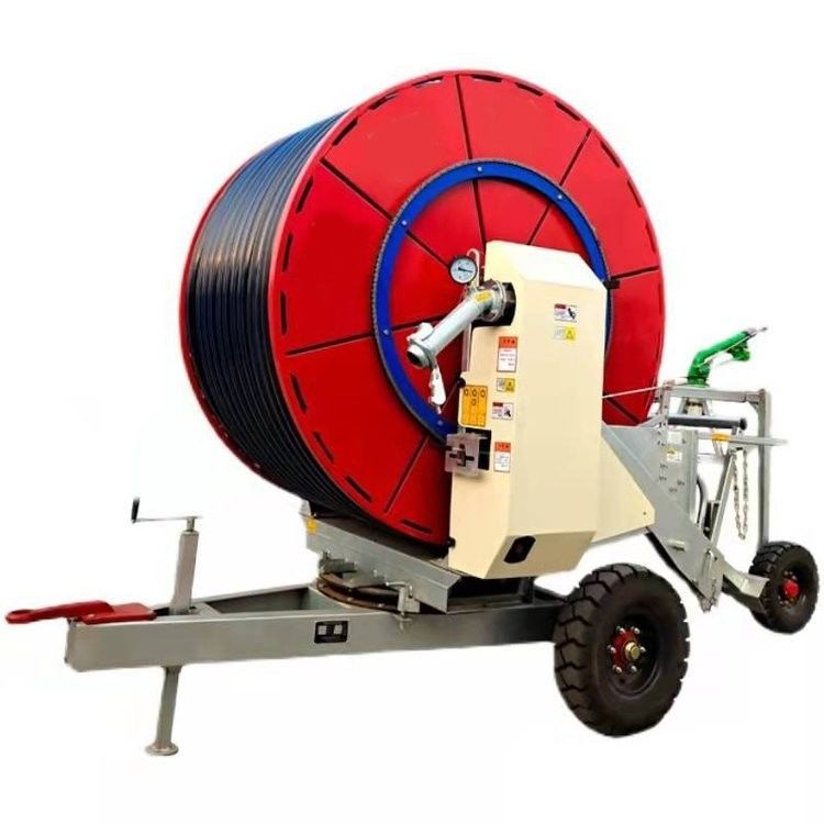 75 인치 지름 2024 튜브 릴 기계와 붐 750 KG 농장 관개 시스템